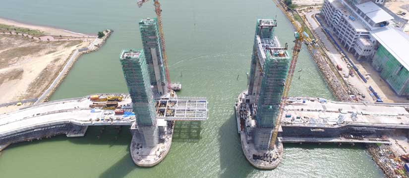 Drawbridge structural progress