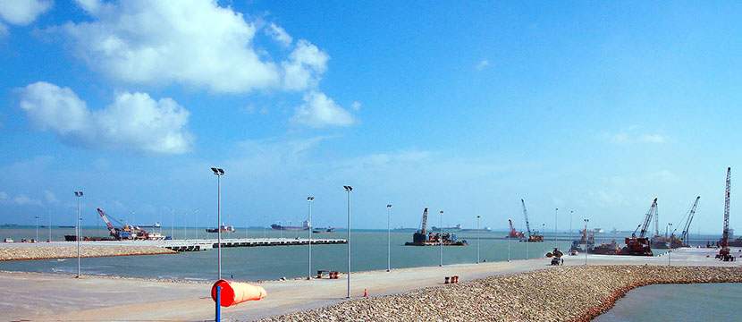 MOLF platform and piling works