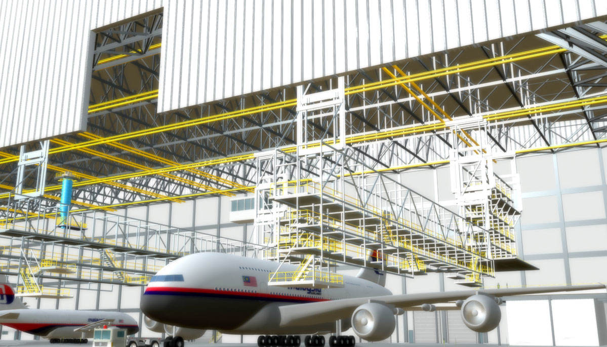 A380 Hangar structural steelwork