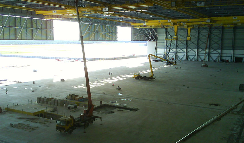 A380 Hangar with aircraft